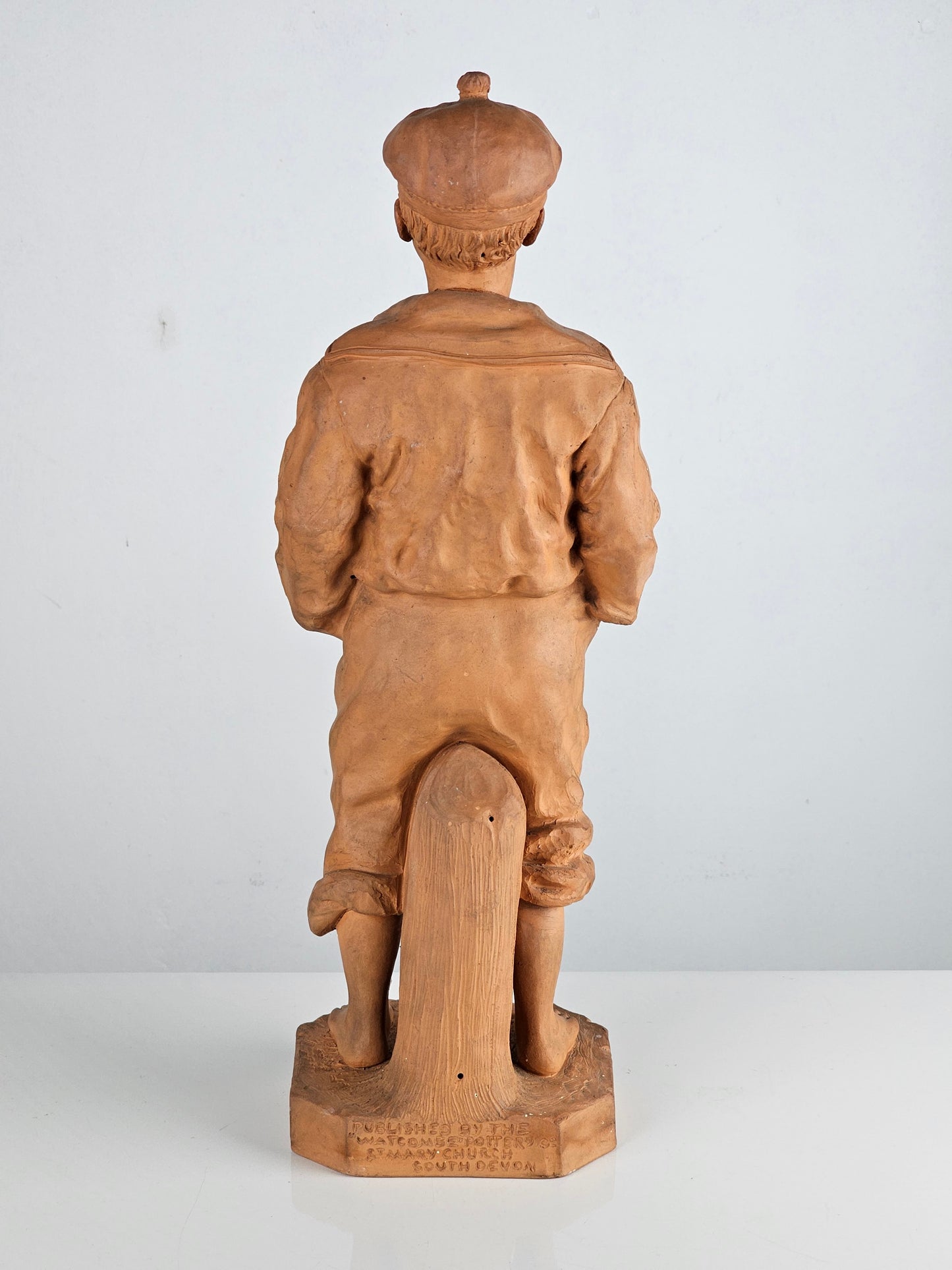 Terracotta figure George Johnson "The Whistling Coon" by Watcombe Pottery Co