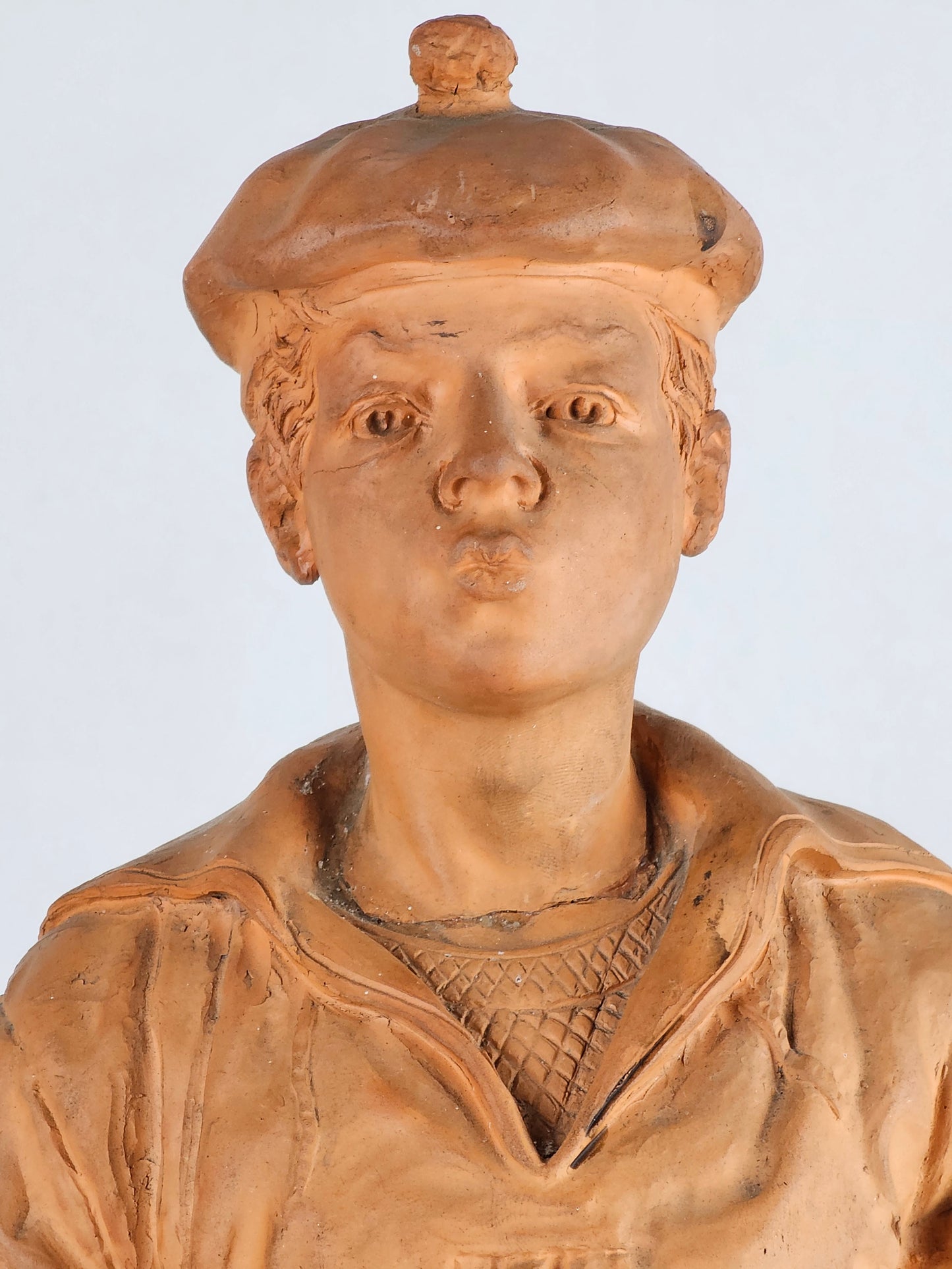 Terracotta figure George Johnson "The Whistling Coon" by Watcombe Pottery Co