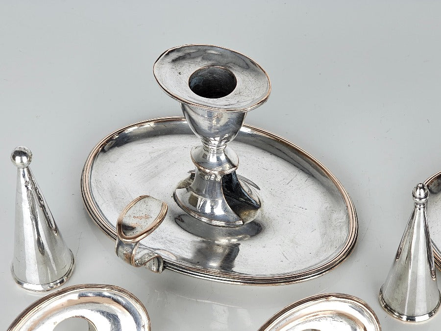 Pair of Silver Candle Chambersticks
