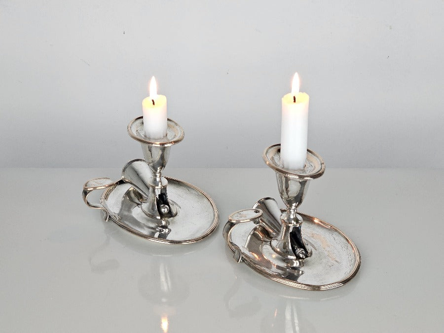 silver chambersticks