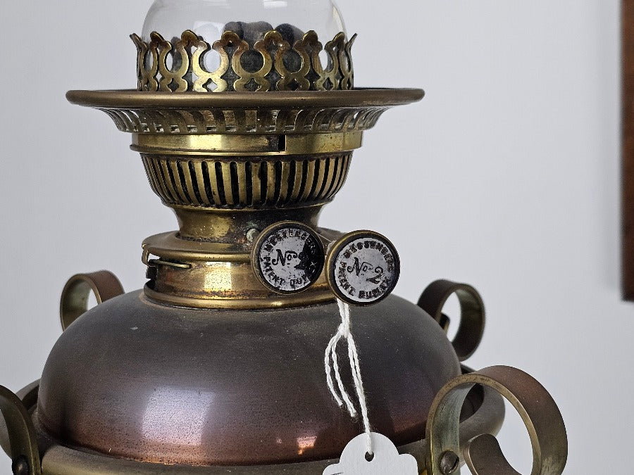Antique Lighting - Rise & Fall Oil Lamp