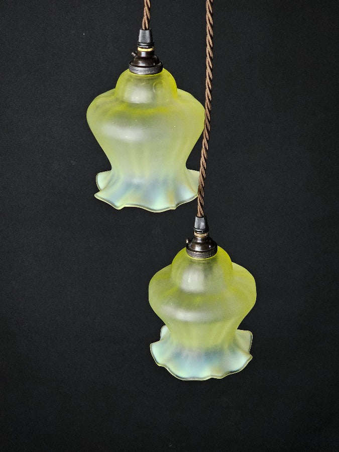 vaseline glass pendant lamps