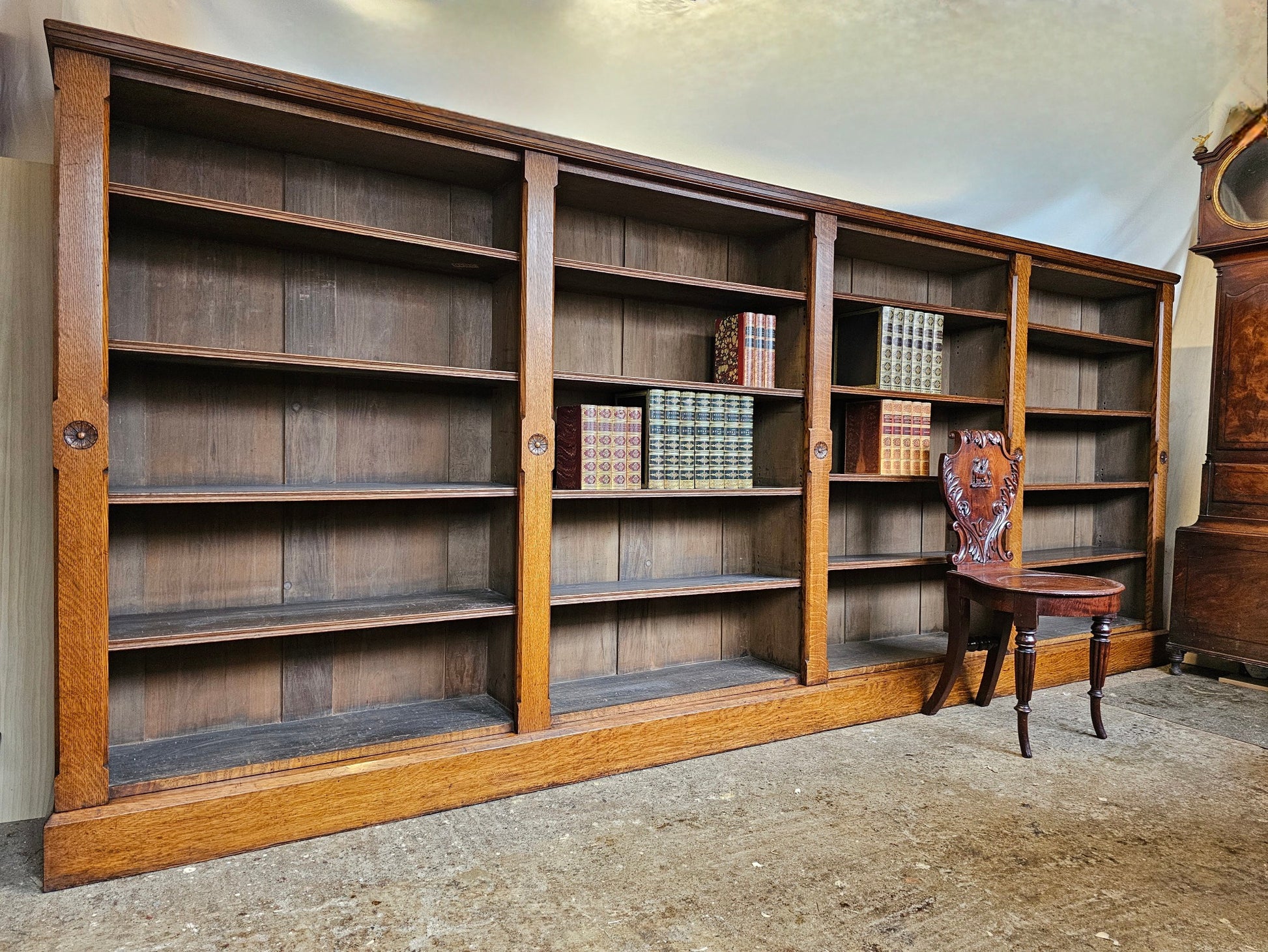 large oak bookcase