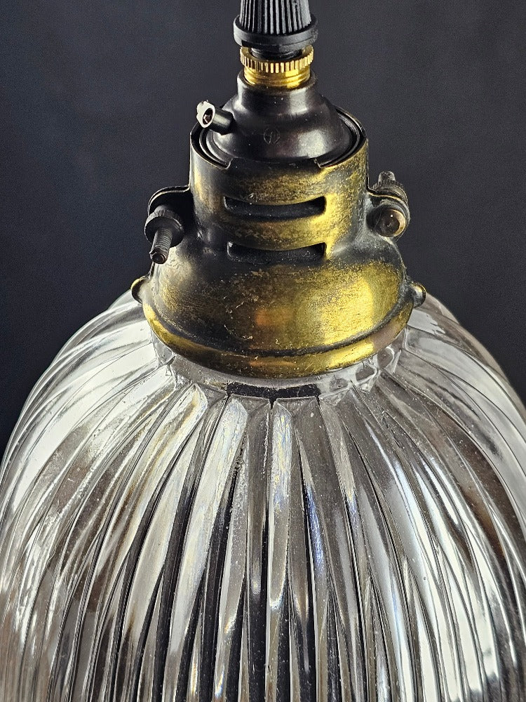 Holophane Glass Pendant Light