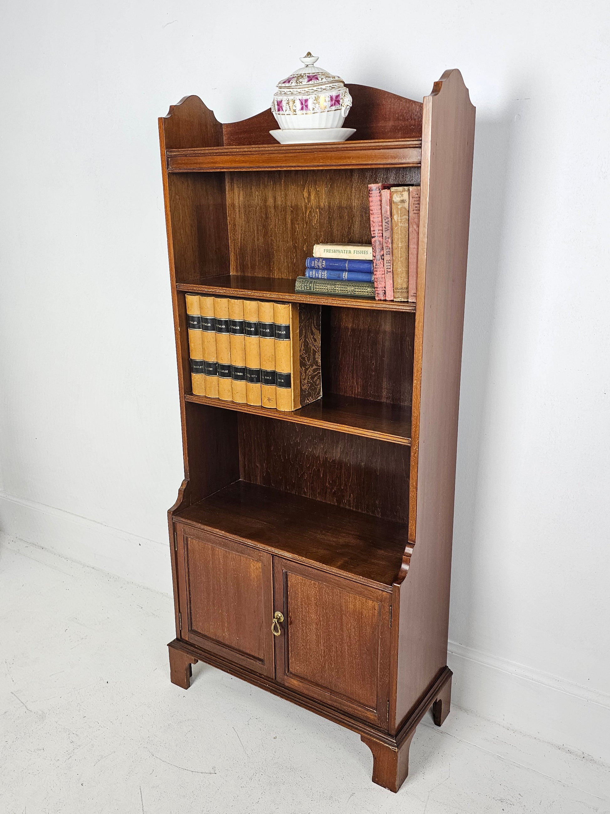 antique waterfall bookcase