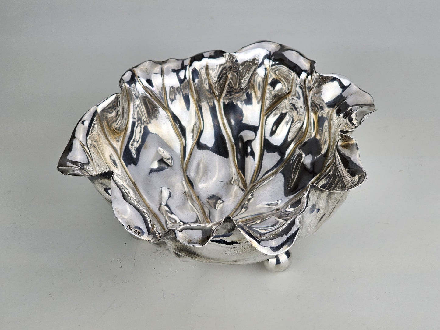 mid century centrepiece bowl of lotus leaf