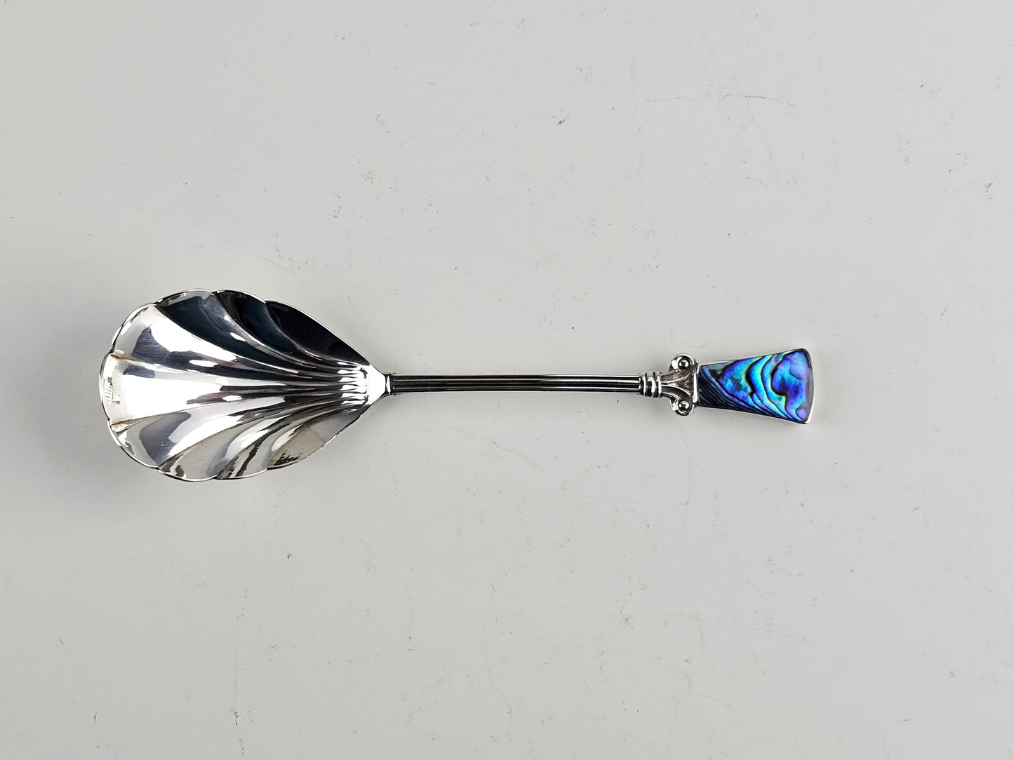 solid silver caddy spoon