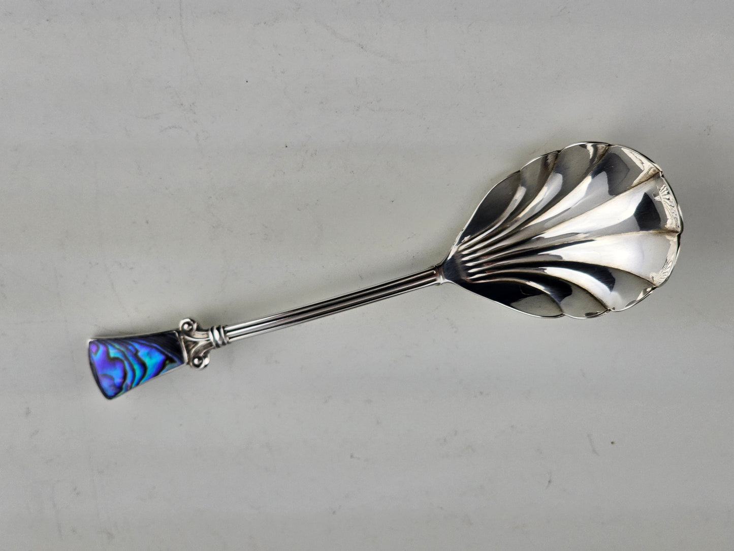 mid-century silver caddy spoon