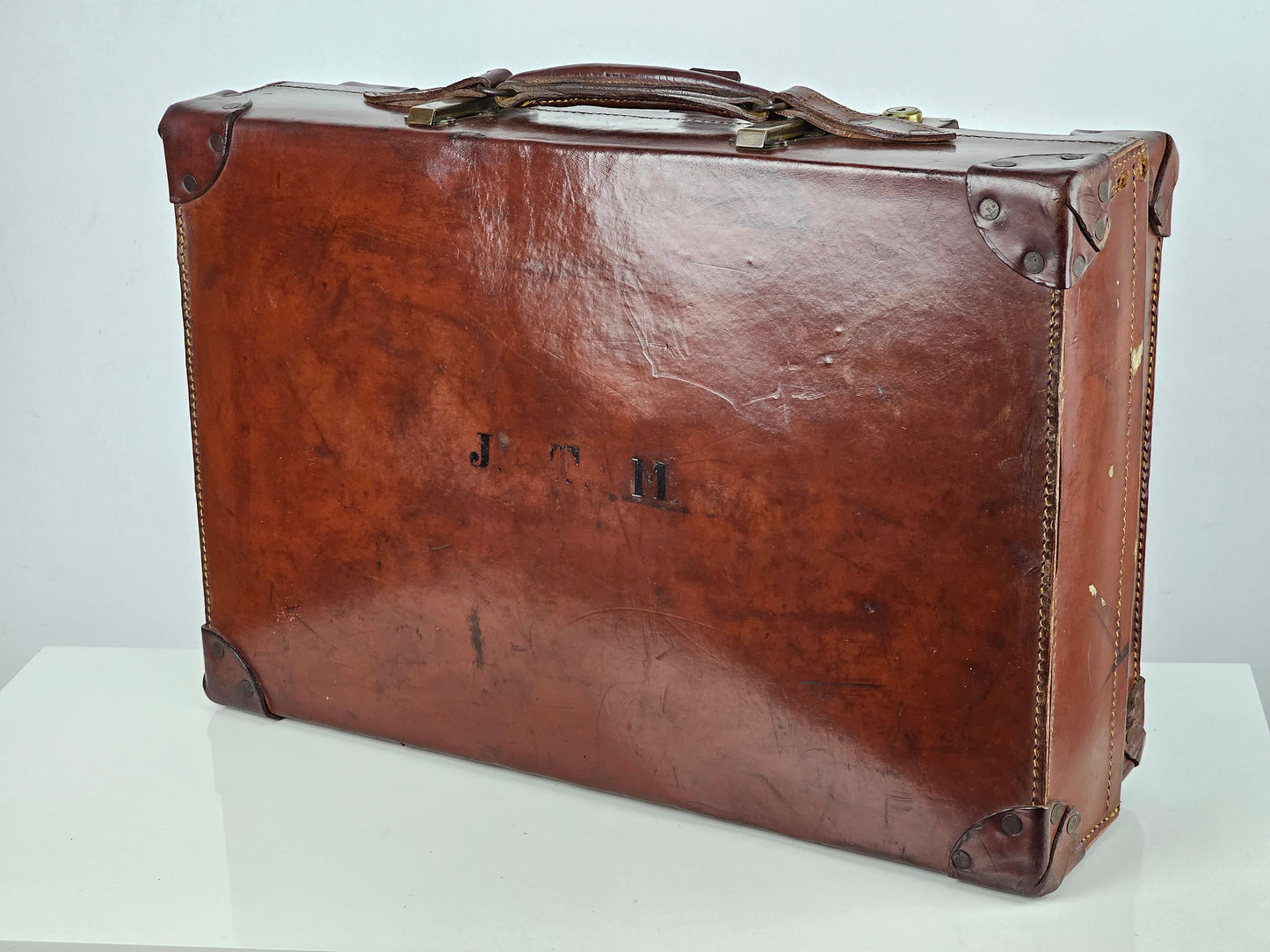 vintage leather suitcase