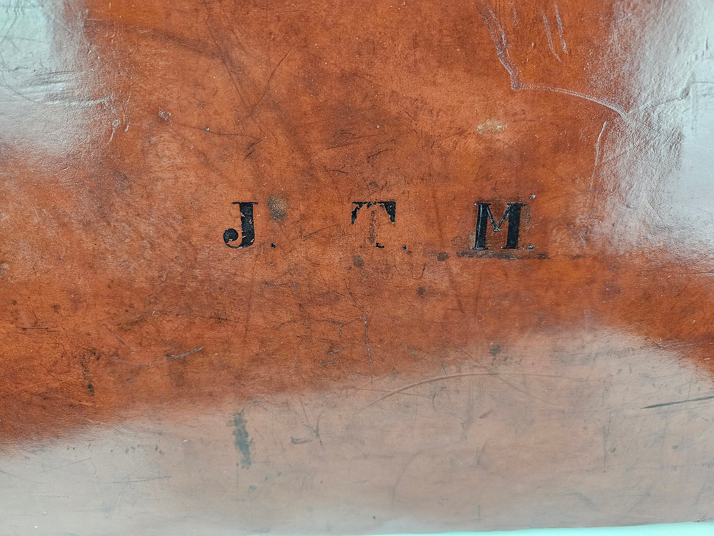 Antique Leather Expanding Suitcase