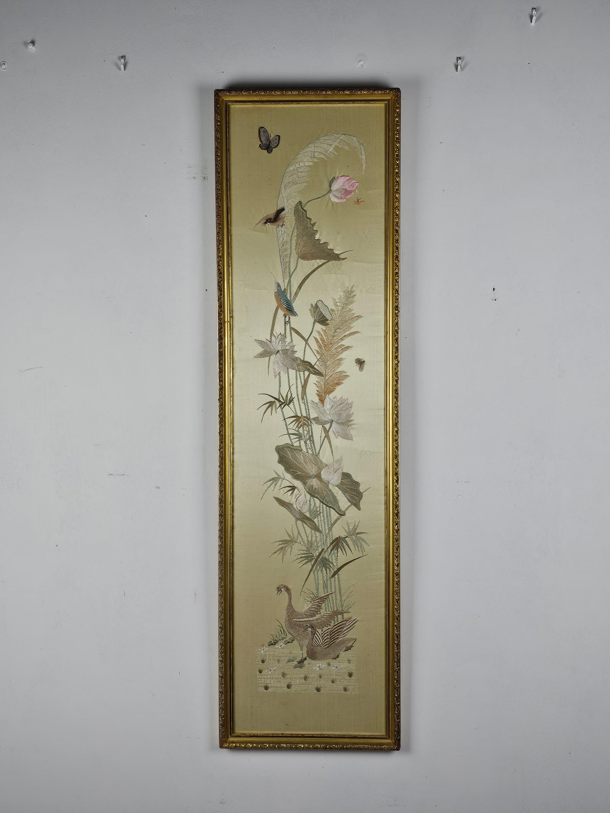 vintage Chinese embroidered panel