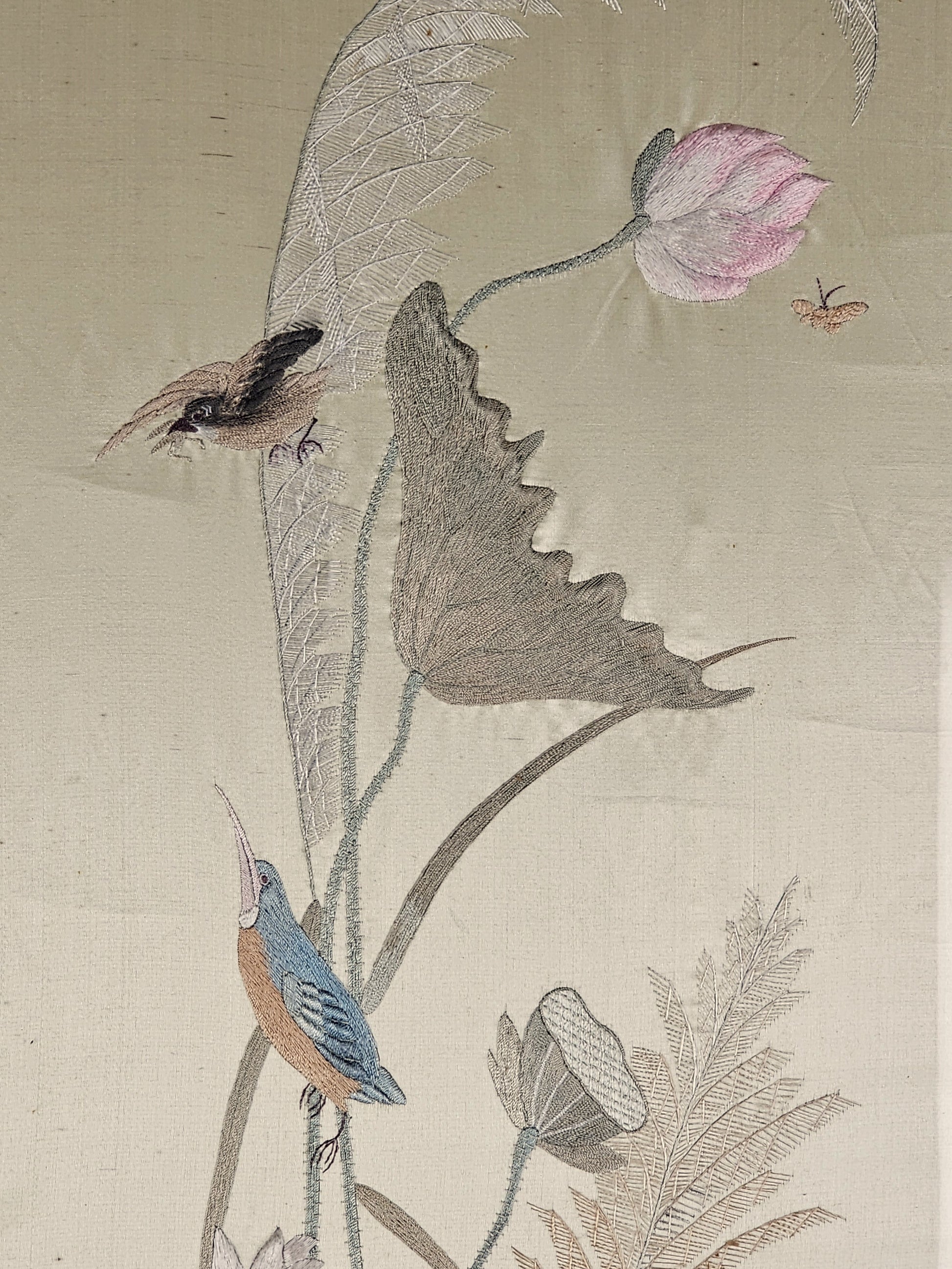 hand embroidered silk