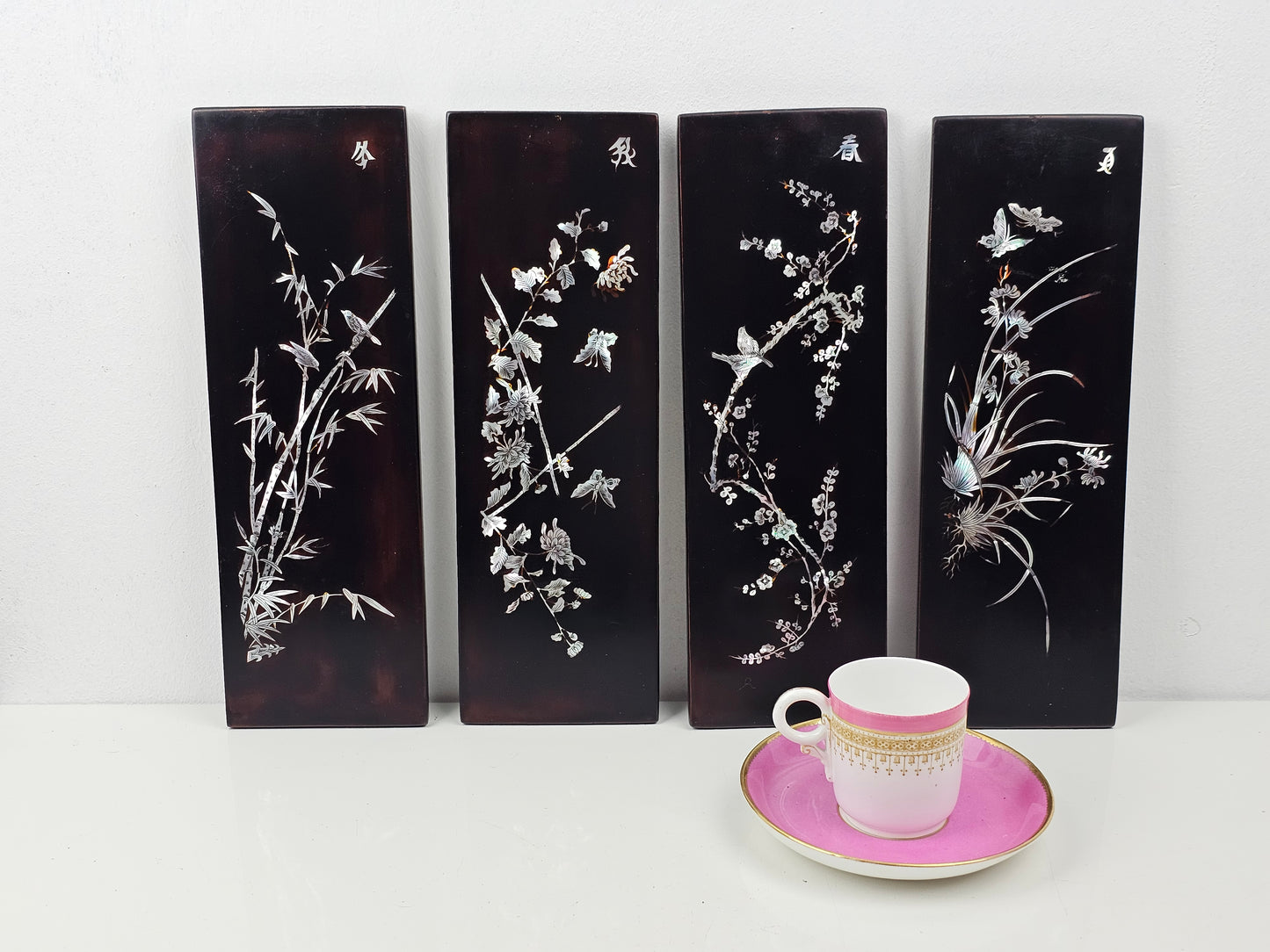 Vintage Chinese Lacquered Panels