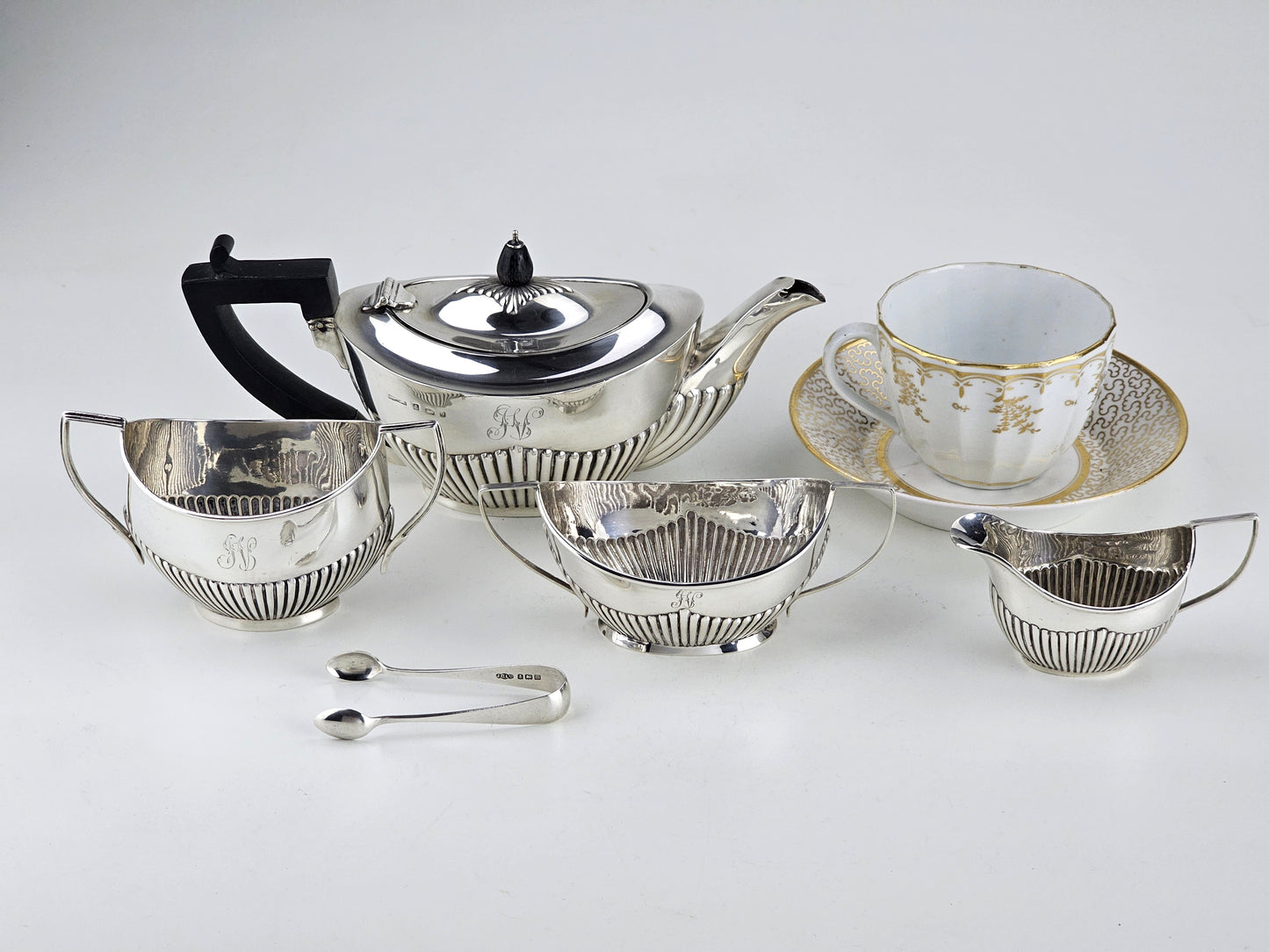 Antique silver tea service