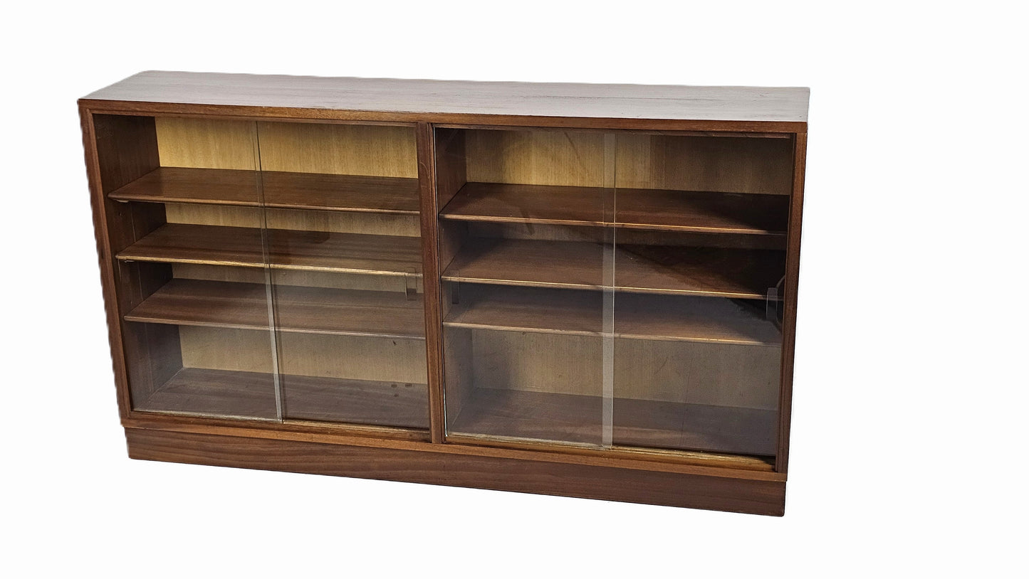 mid-century glazed bookcase