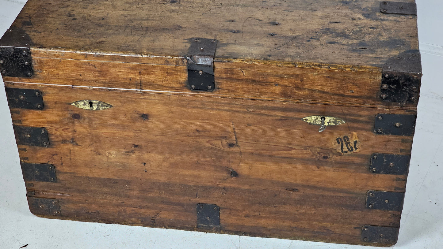Antique Steamer Trunk - Silver Chest