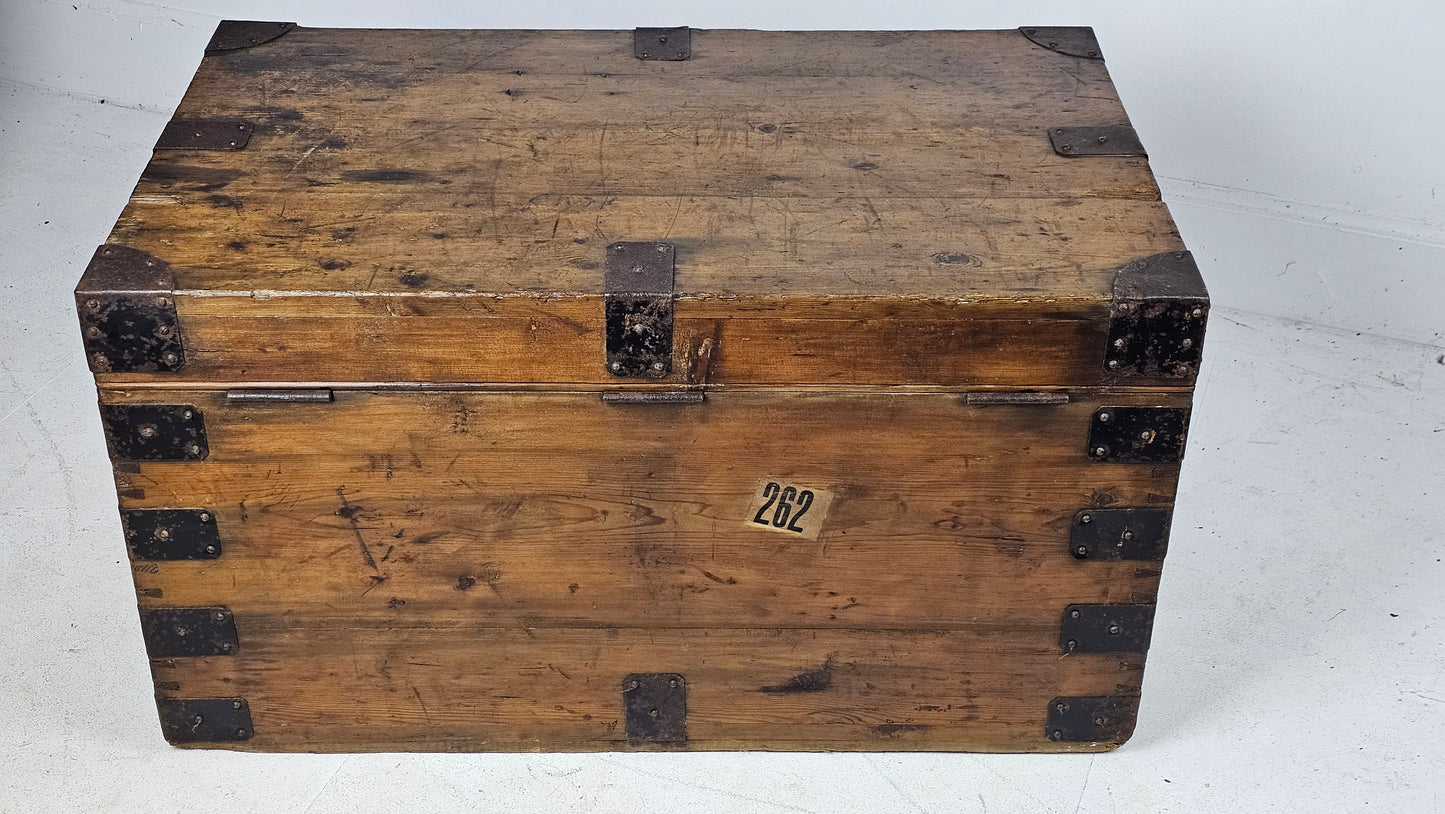 vintage silver trunk