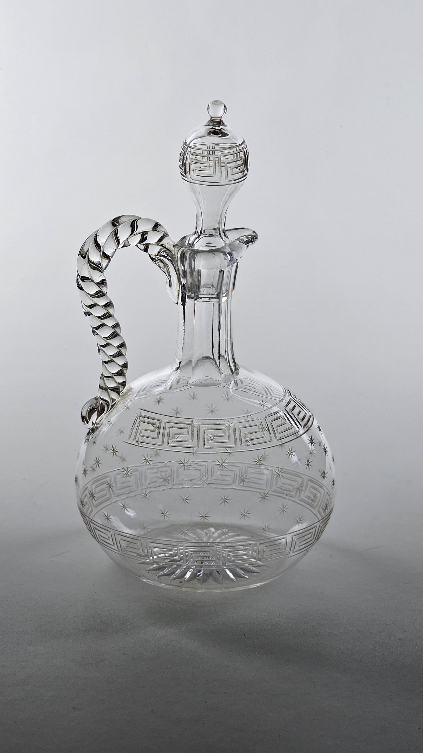 antique cut glass claret jug