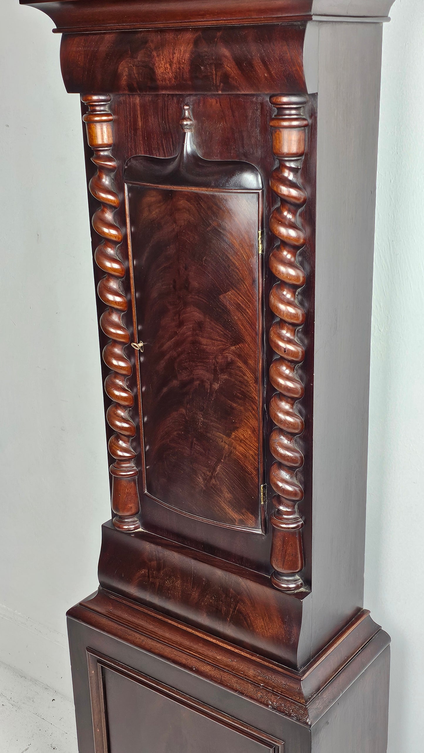 antique mahogany clock trunk
