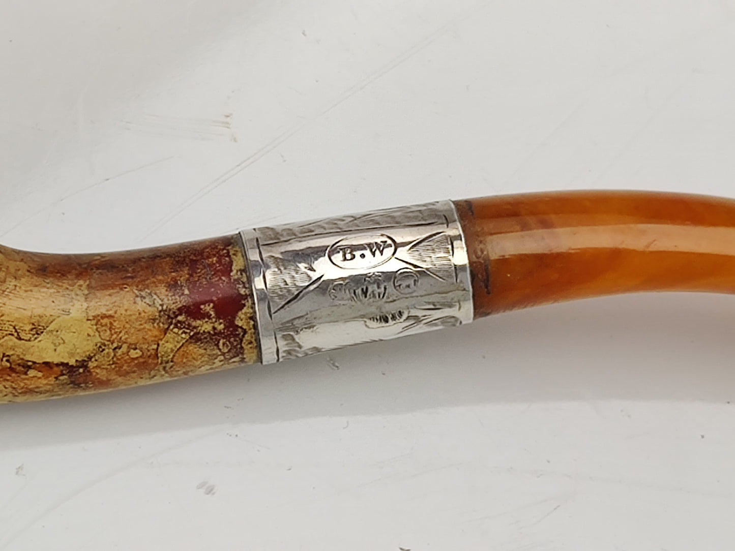 Carved Meerschaum "Bulldog" Pipe