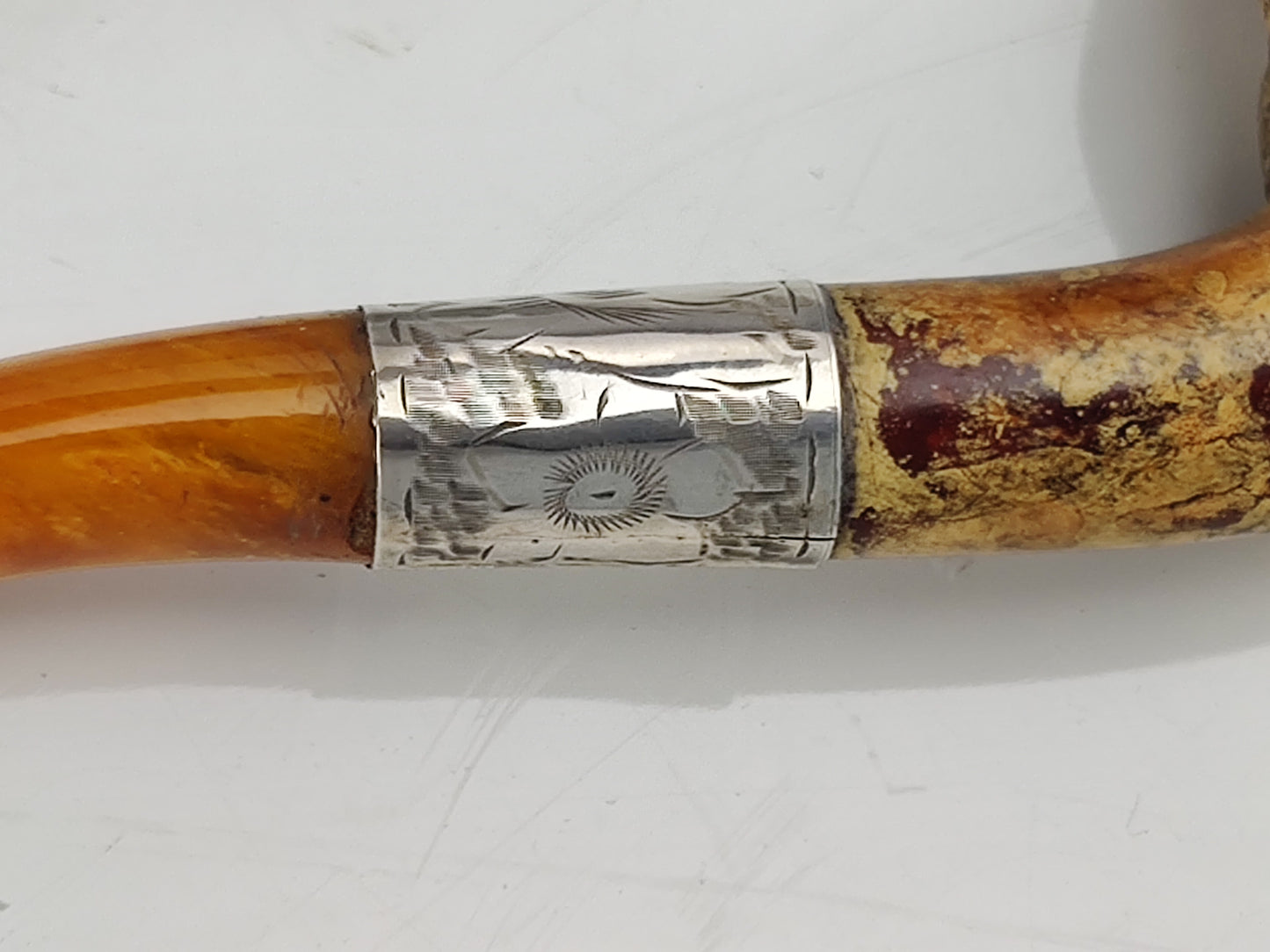 Carved Meerschaum "Bulldog" Pipe