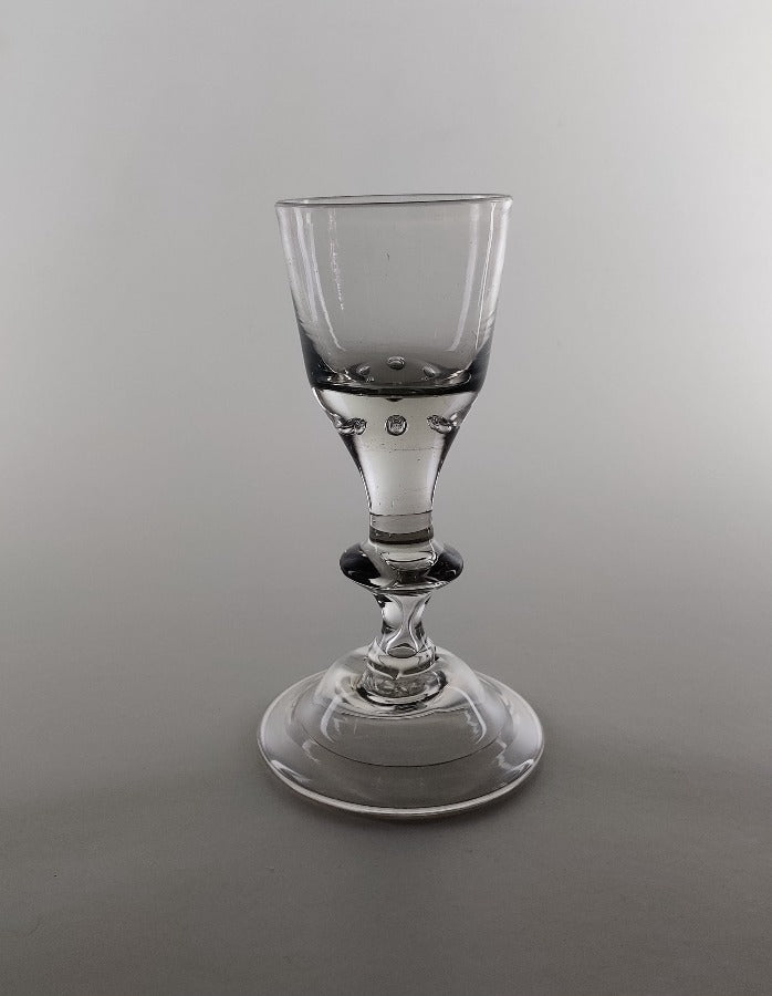 English Georgian Large Baluster Wine Glass