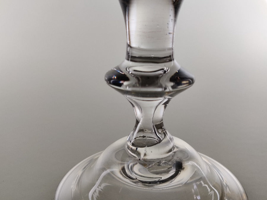 English Georgian Large Baluster Wine Glass