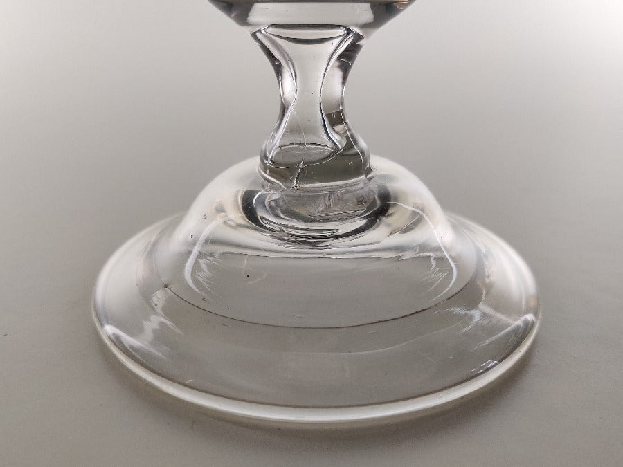 English Georgian Large Baluster Wine Glass