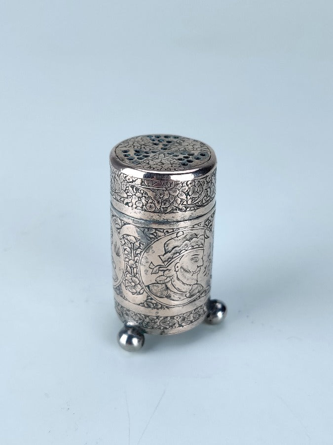 Islamic Silver Pounce Pot