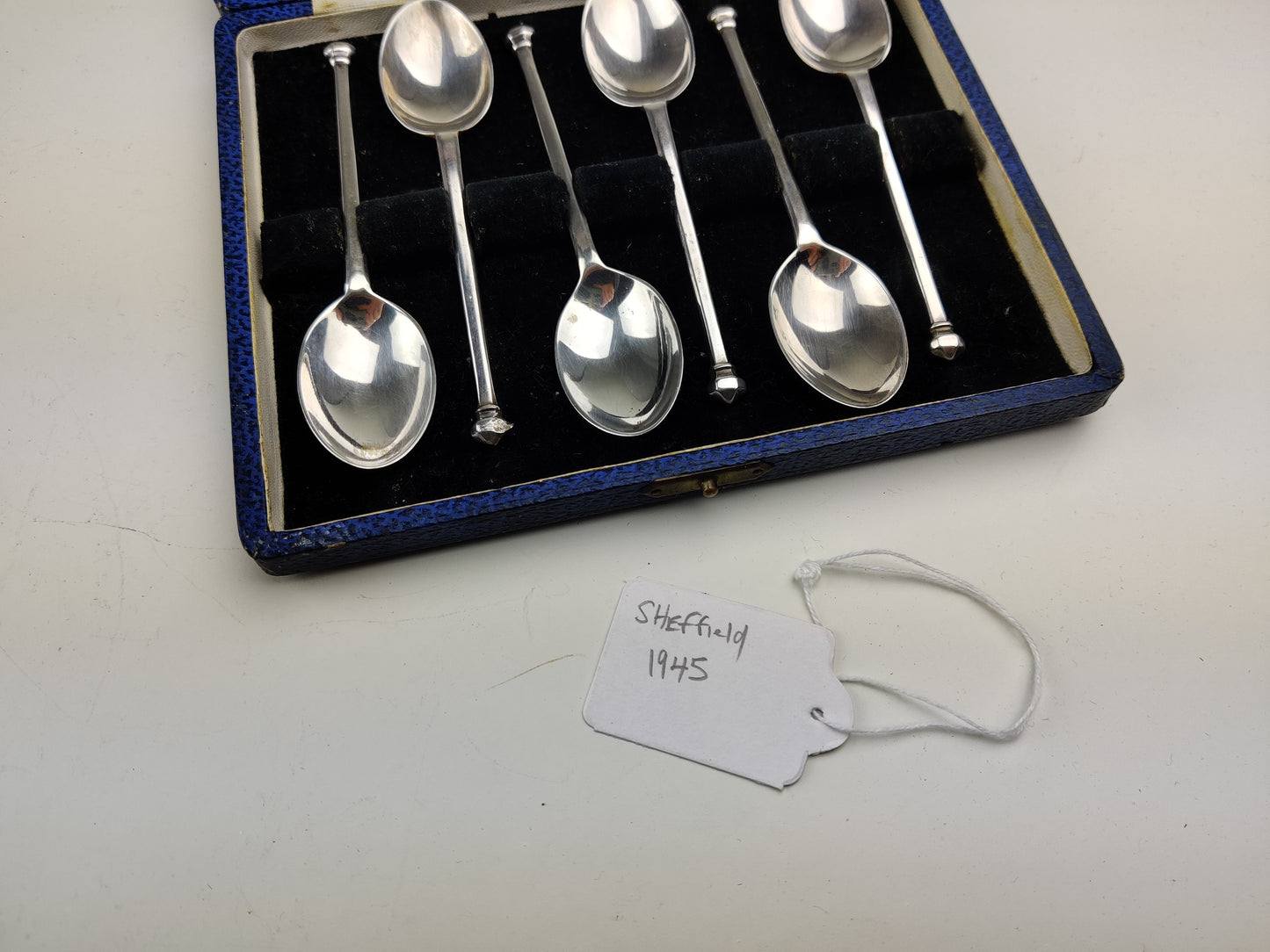 Boxed set of six Silver Coffee Spoons