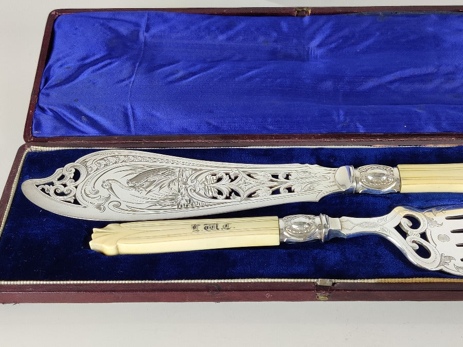 engraved fish servers