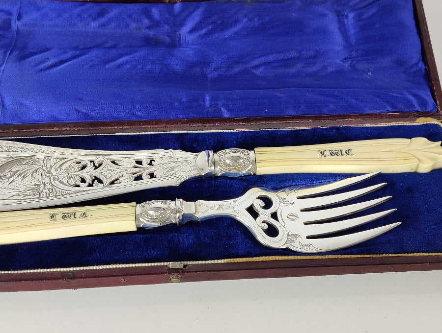 antique fish servers
