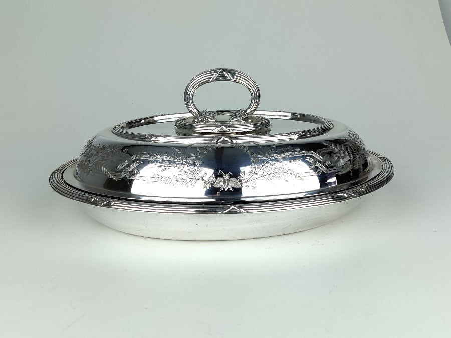 silver plate entrée dish