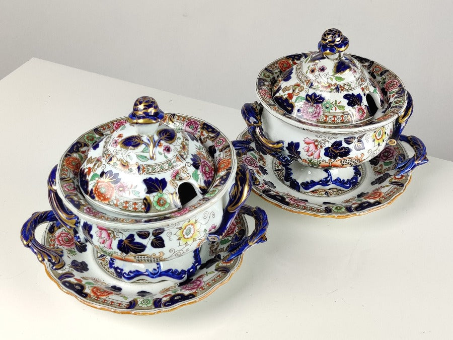 Pair of Mason Ironstone tureens