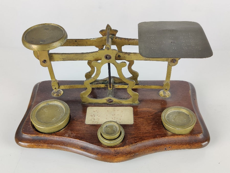Edwardian Brass Postal Scales