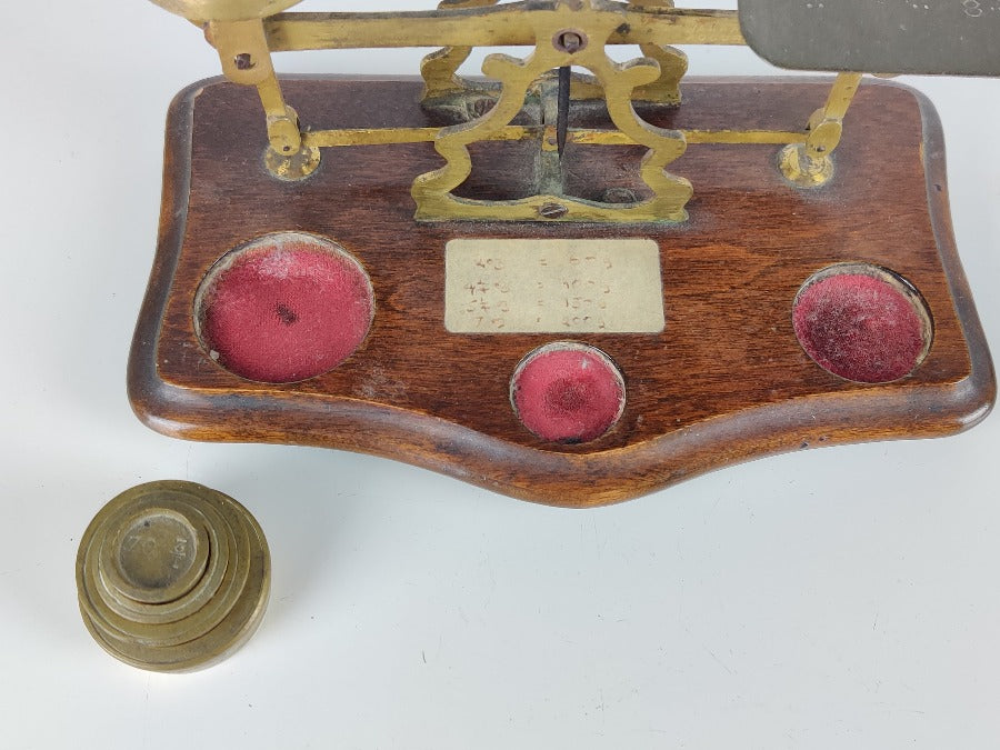 Edwardian Brass Postal Scales