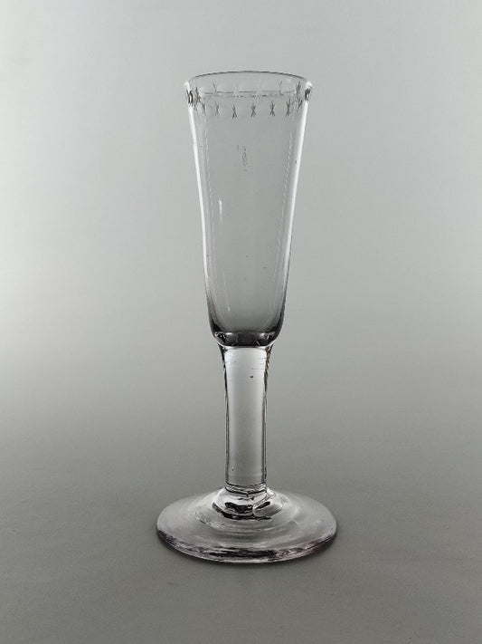 Georgian ale flute glass