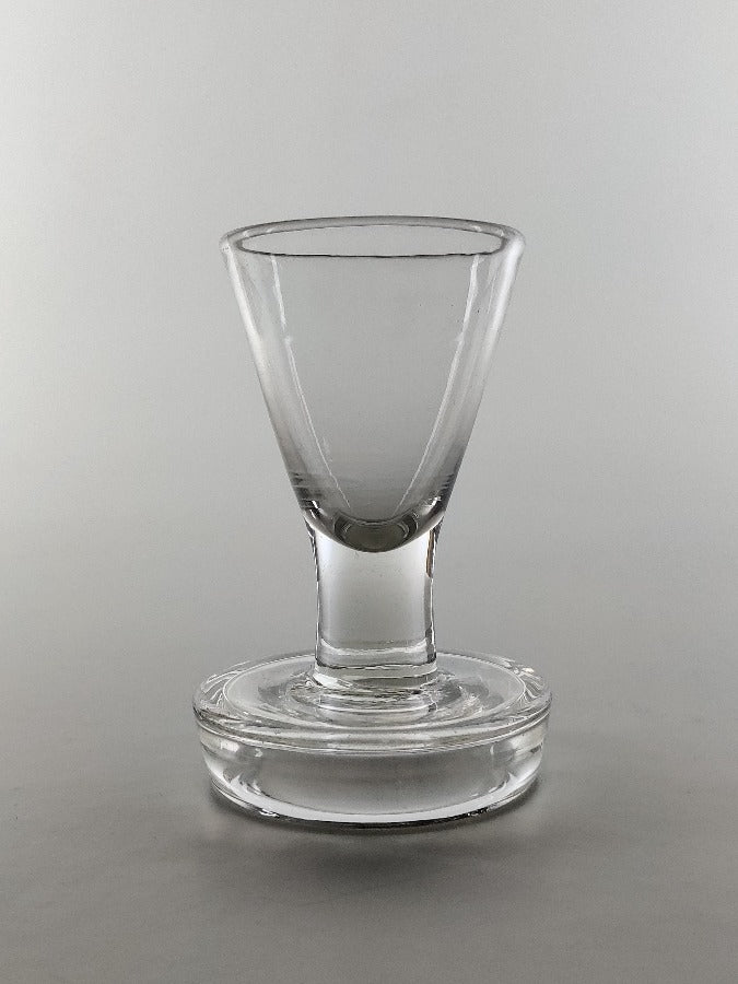 Flanged foot firing glass