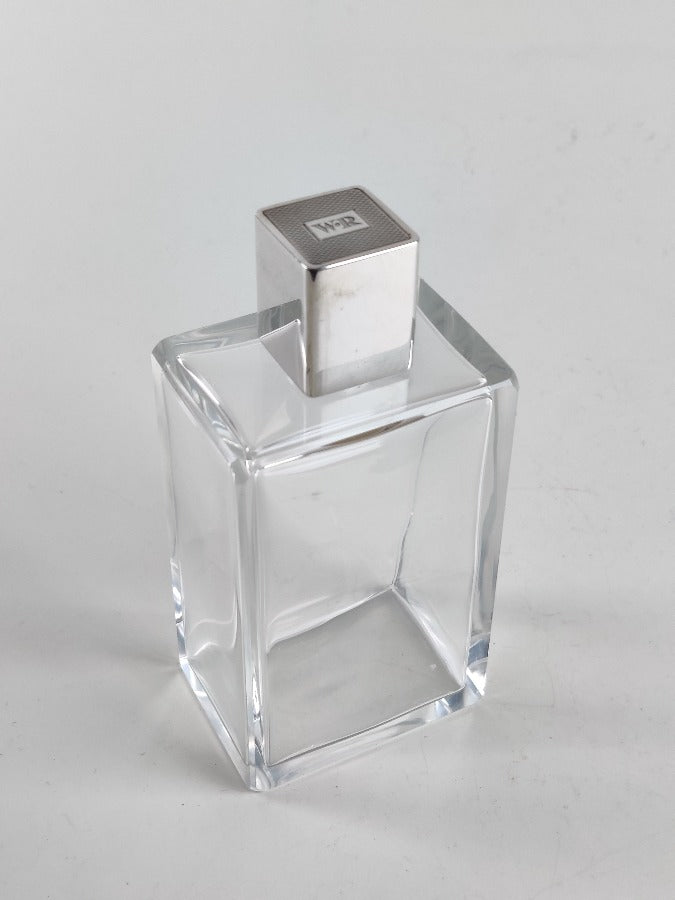 Art Deco Silver Topped Scent/Cologne Bottle