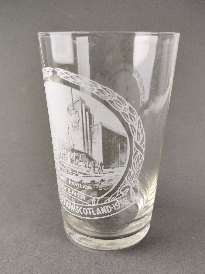 Whiskey glass Dominion Pavilion Empire Exhibition in Glasgow 1938