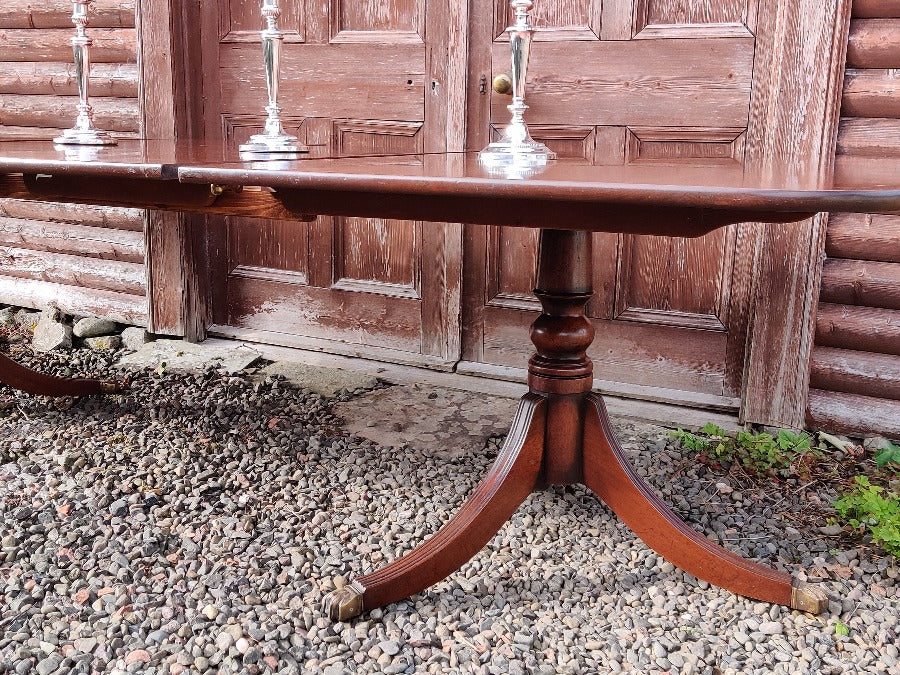 Large Georgian Style Twin Pedestal Dining Table