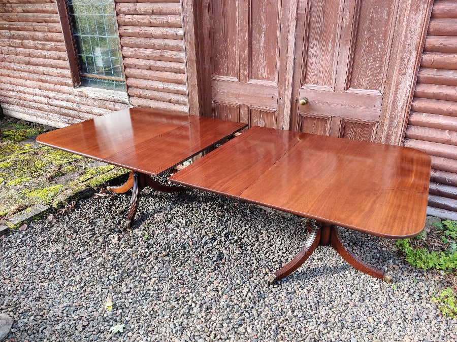 Large Georgian Style Twin Pedestal Dining Table