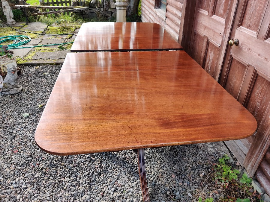 Large Georgian Style Twin Pedestal Dining Table