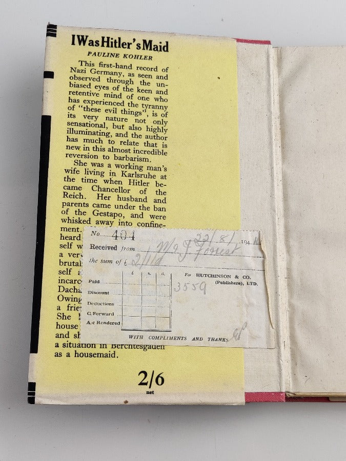 Vintage Book - I WAS Hilter's Maid