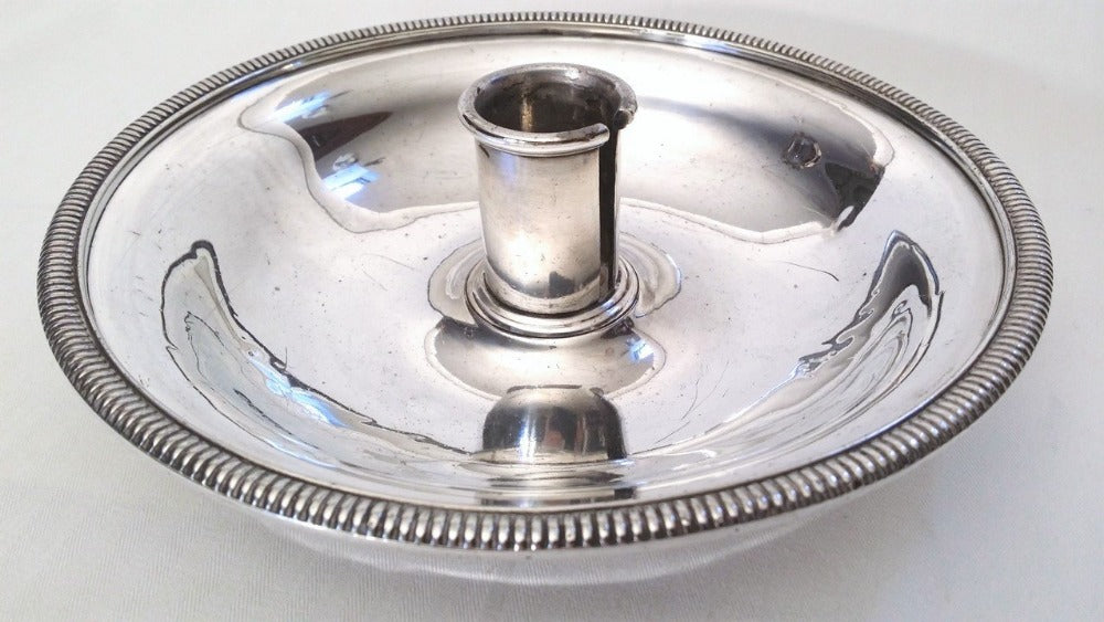 Chamberstick - Candlestick - Silver plate