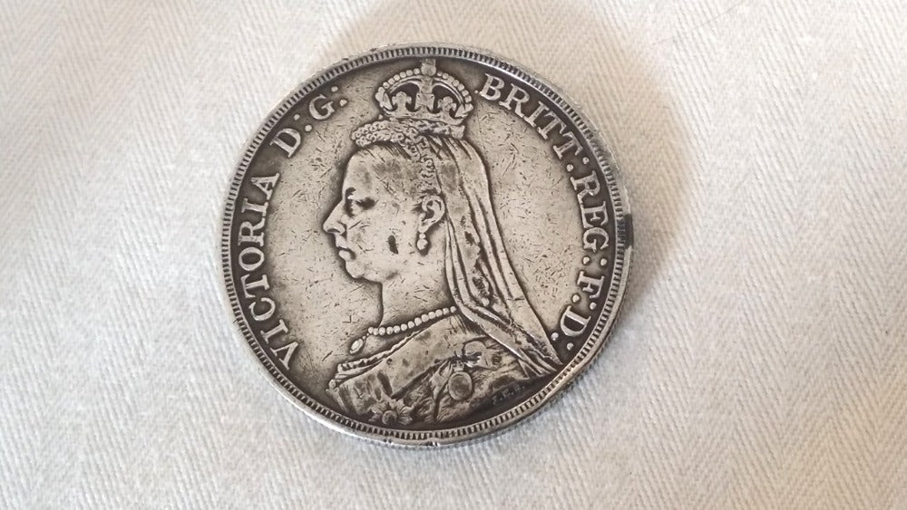 Silver Crown coin 1887