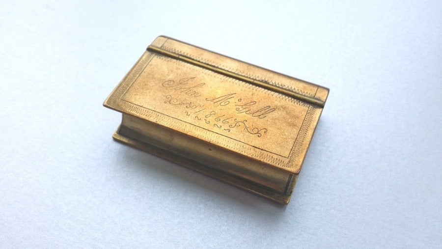 Victorian Brass vesta