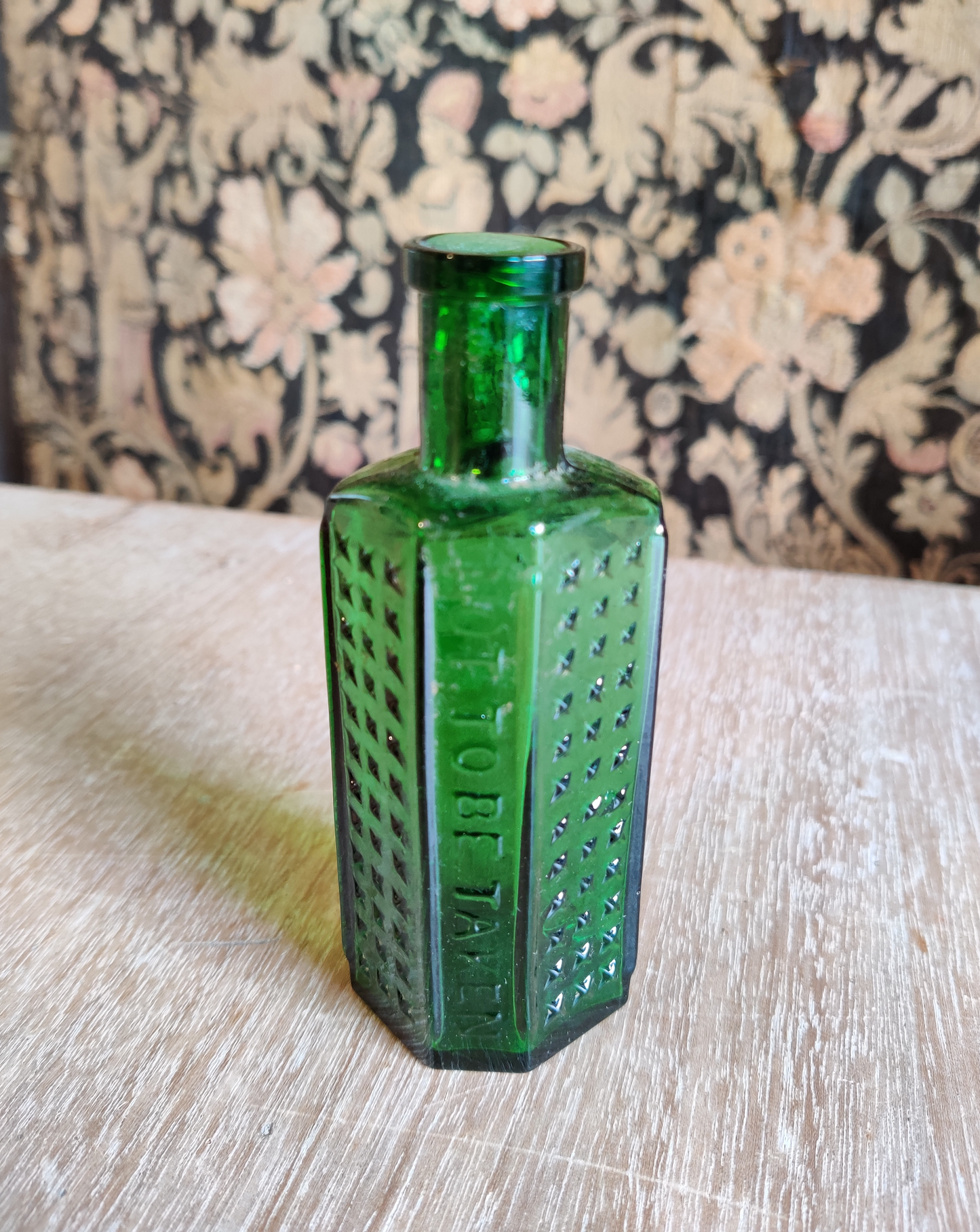 Green Glass Poison Bottle