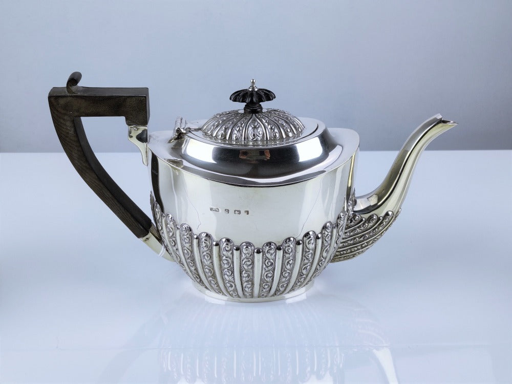 Antique silver tea pot