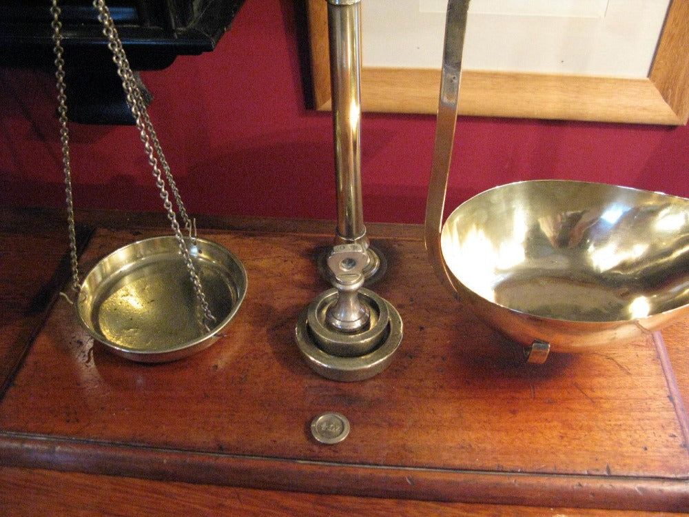 apothecary chemist scales.